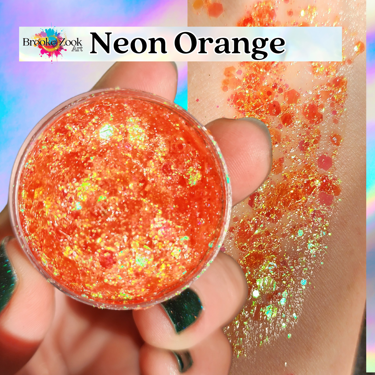 Neon Orange – Intense Glitter Gel