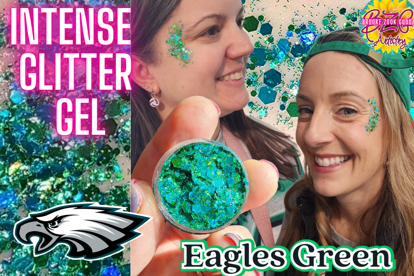 Intense Glitter Gel for the face and hair (Mom Glitter)