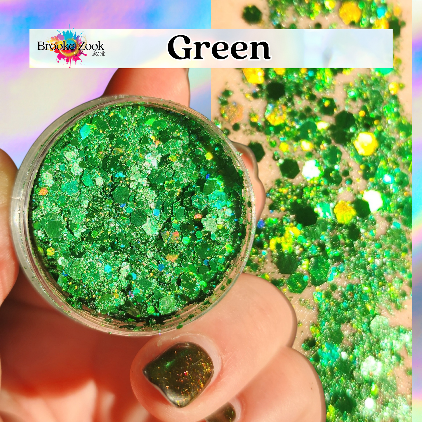 Green – Intense Glitter Gel