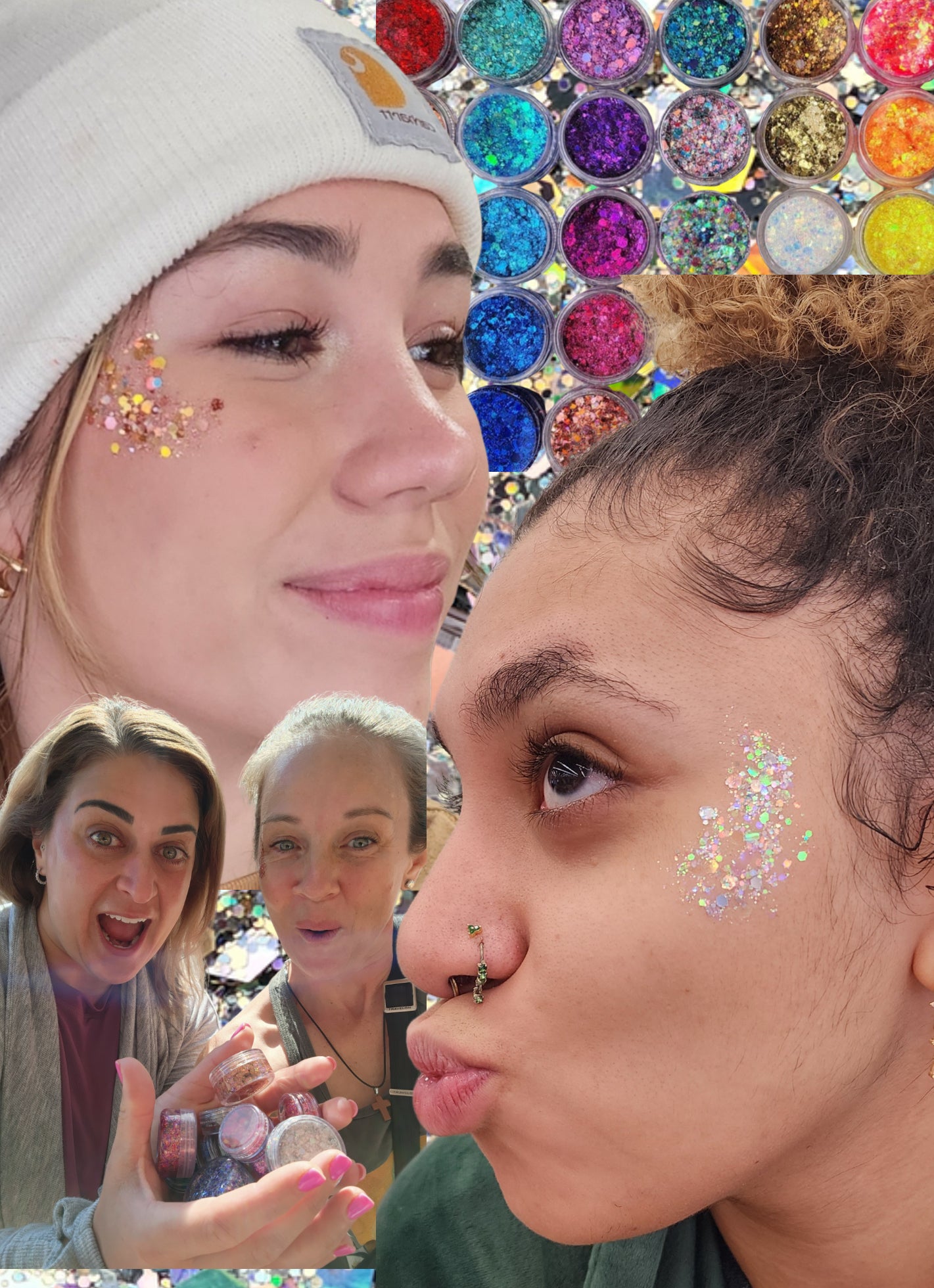 Intense Glitter Gel for the face and hair (Mom Glitter)