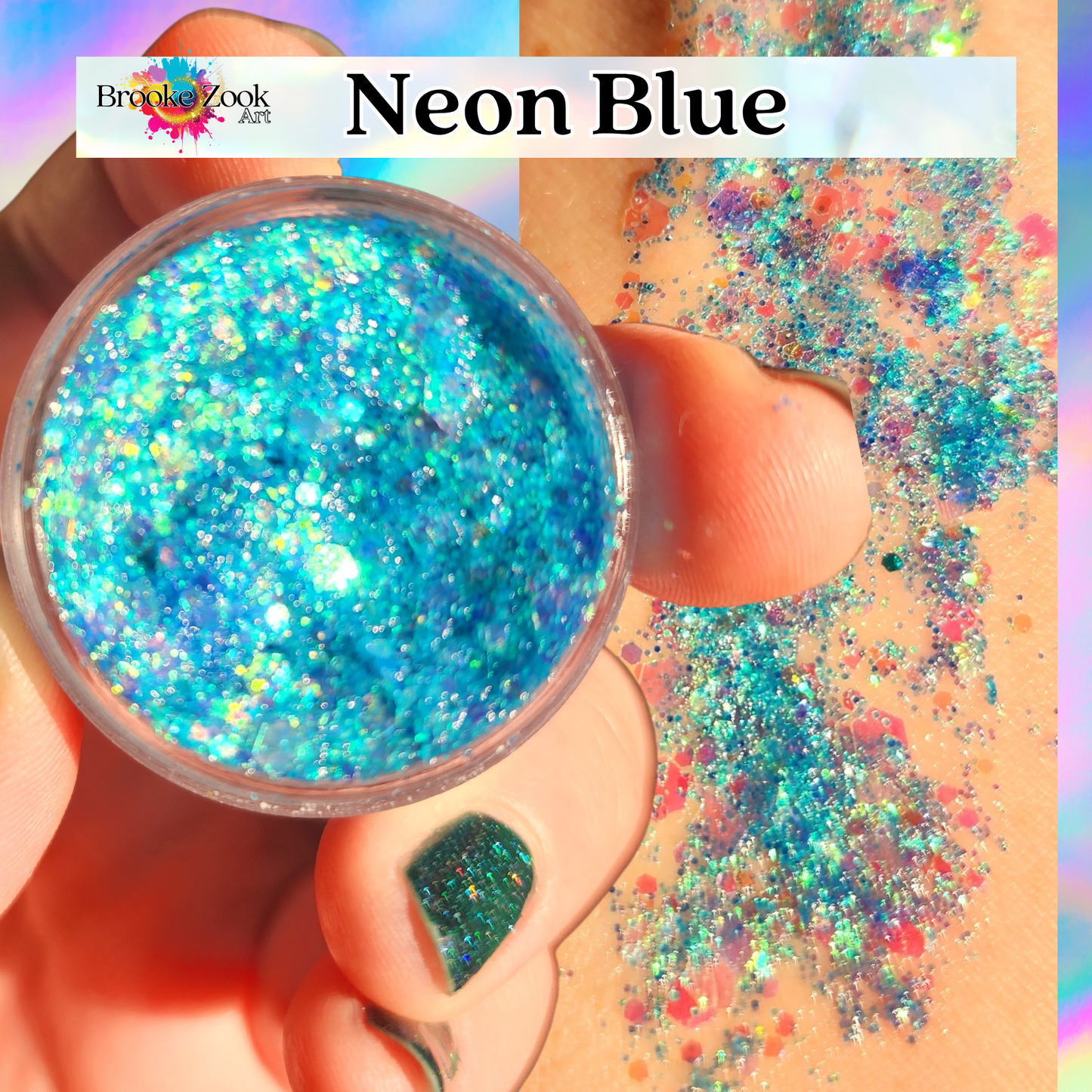 Neon Blue – Intense Glitter Gel