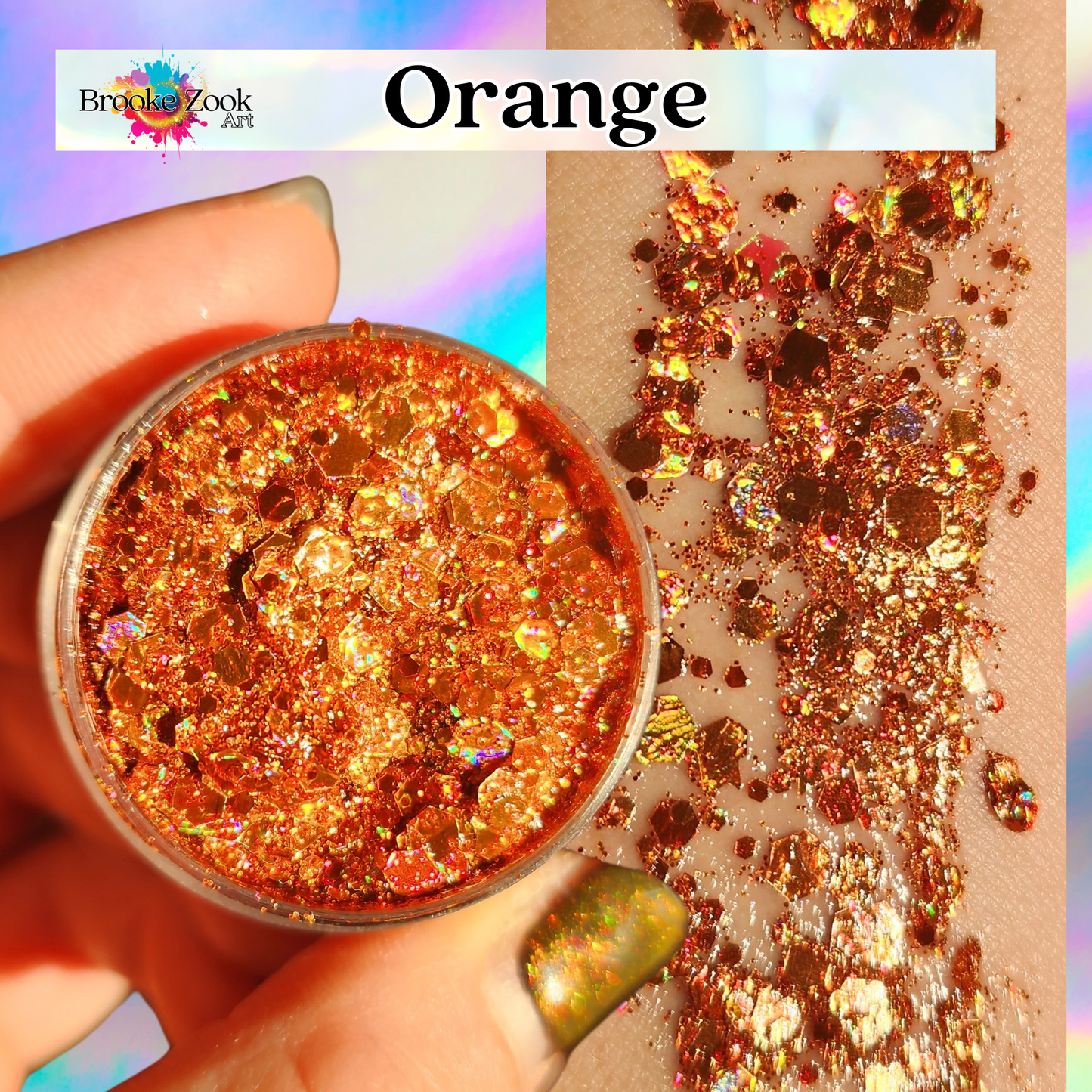Orange – Intense Glitter Gel