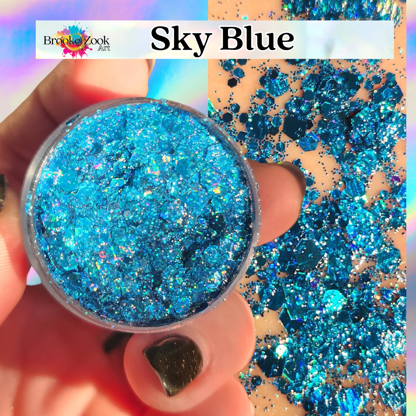 Sky Blue – Intense Glitter Gel