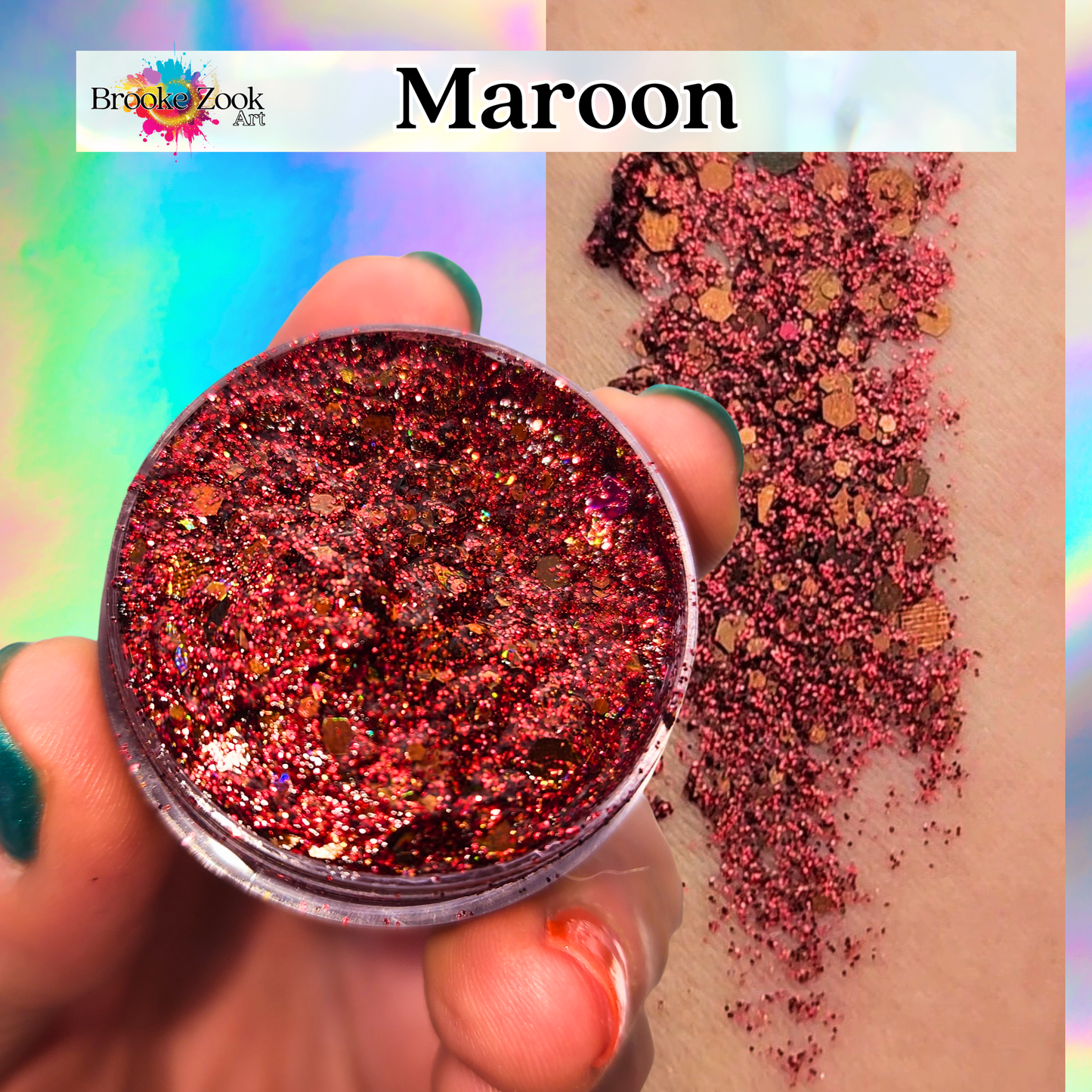 Intense Glitter Gel for the face and hair (Mom Glitter)