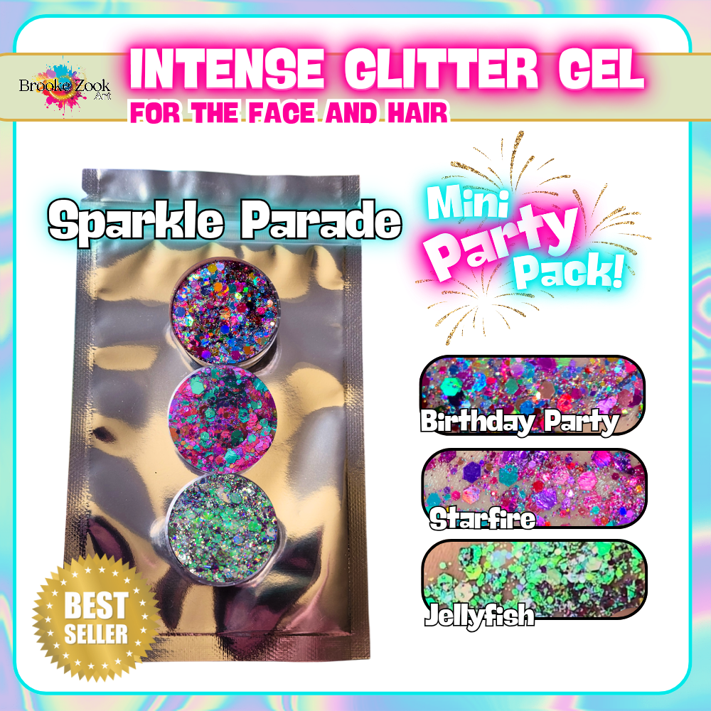 Mini Party Pack Collection – Intense Glitter Gel (Set of 3)