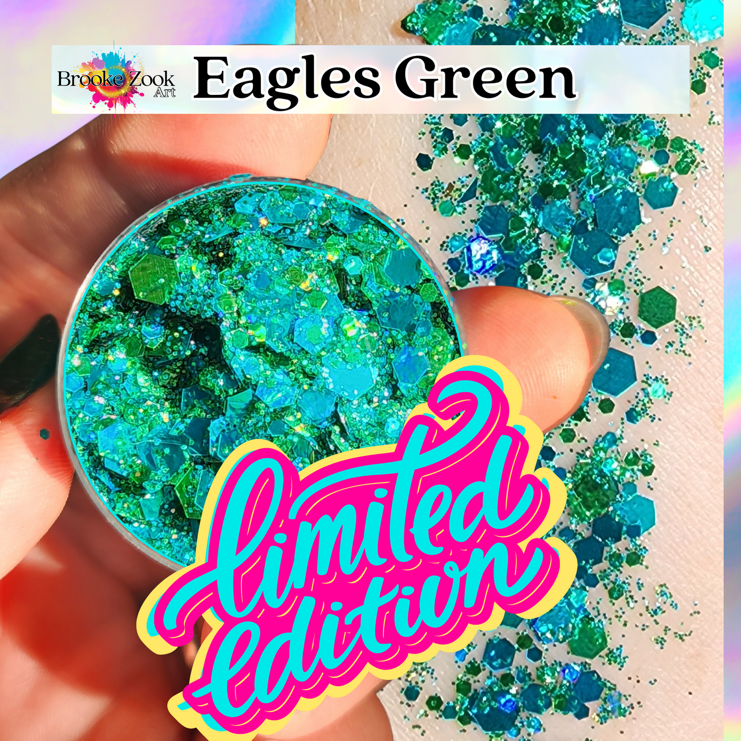 Intense Glitter Gel for the face and hair (Mom Glitter)