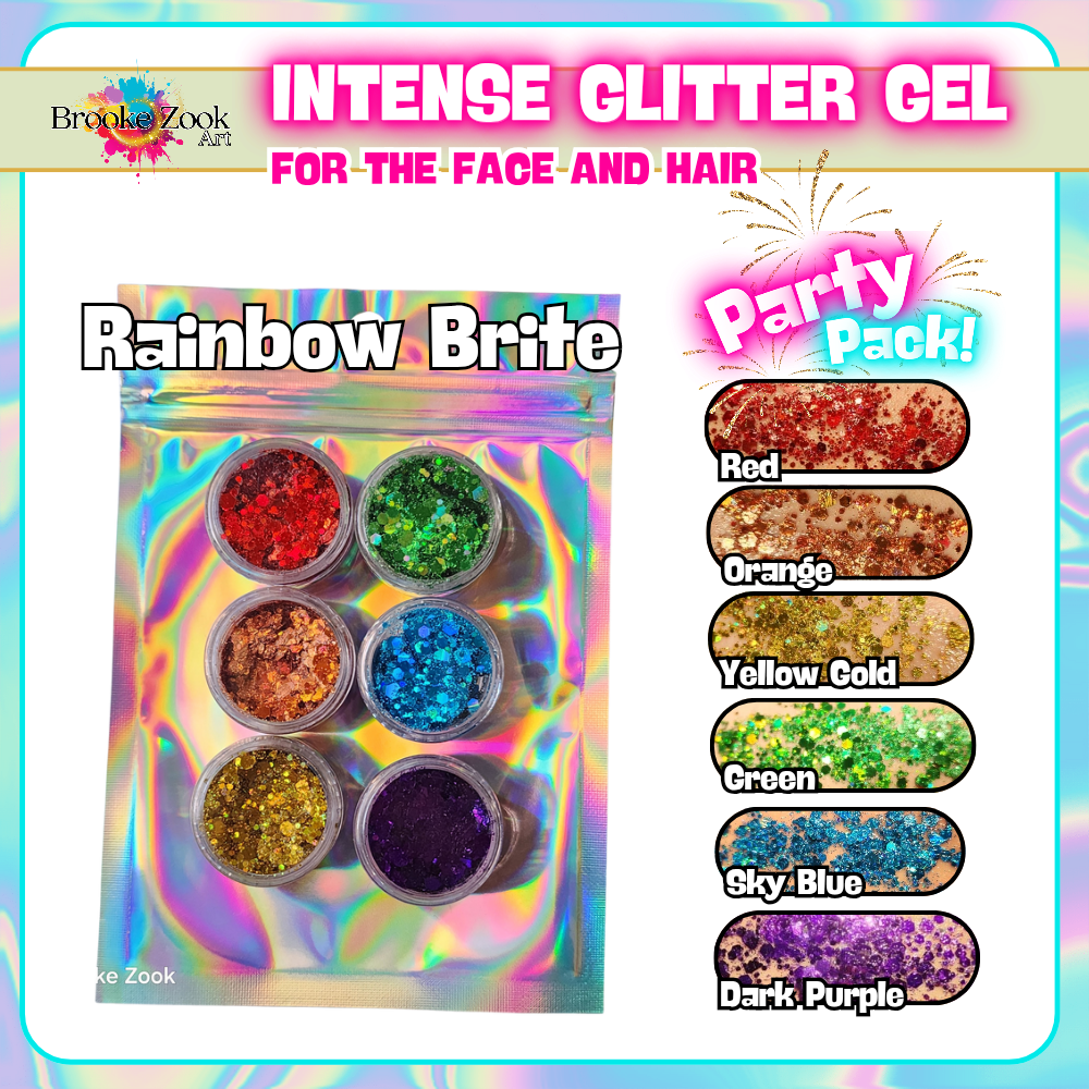 Party Packs! Intense Glitter Gel for the face and hair