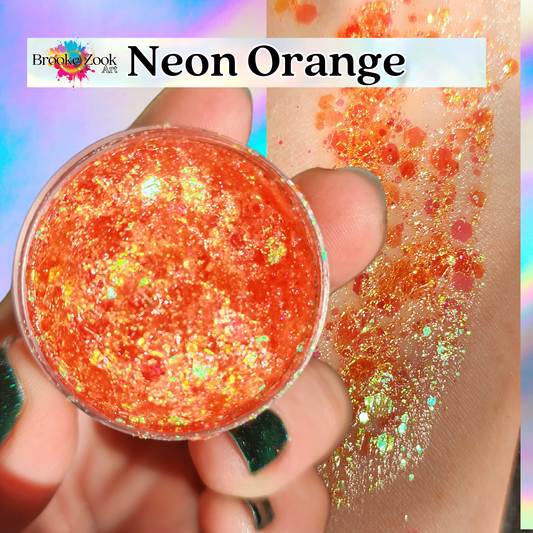 Neon Orange – Intense Glitter Gel