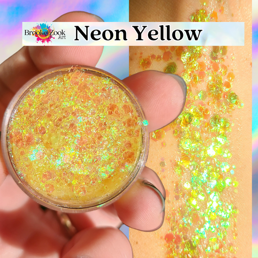 Neon Yellow – Intense Glitter Gel