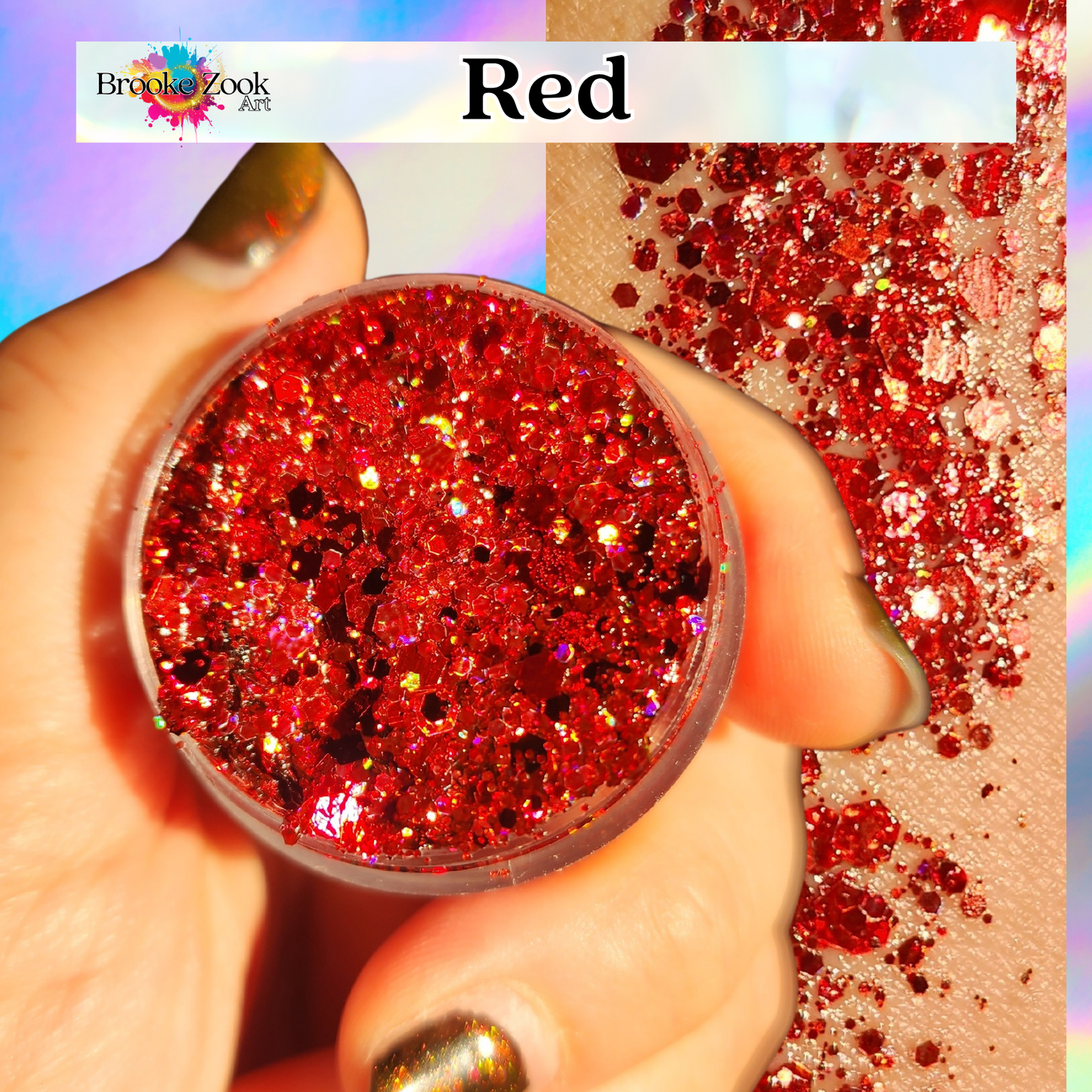 Red – Intense Glitter Gel