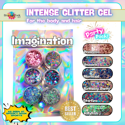Intense Glitter Gel Party Pack (Set of 6)