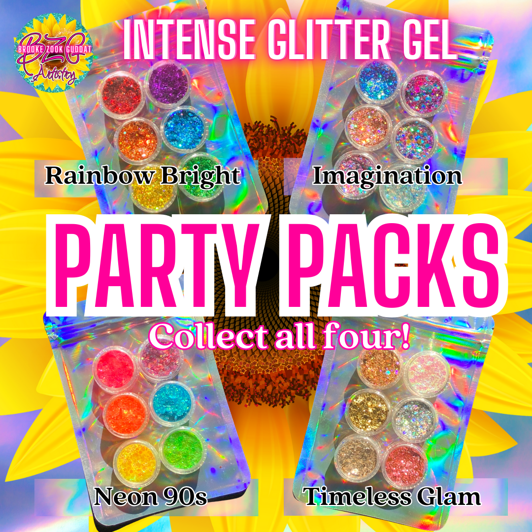 Rainbow Bright Party Pack - Intense Glitter Gel