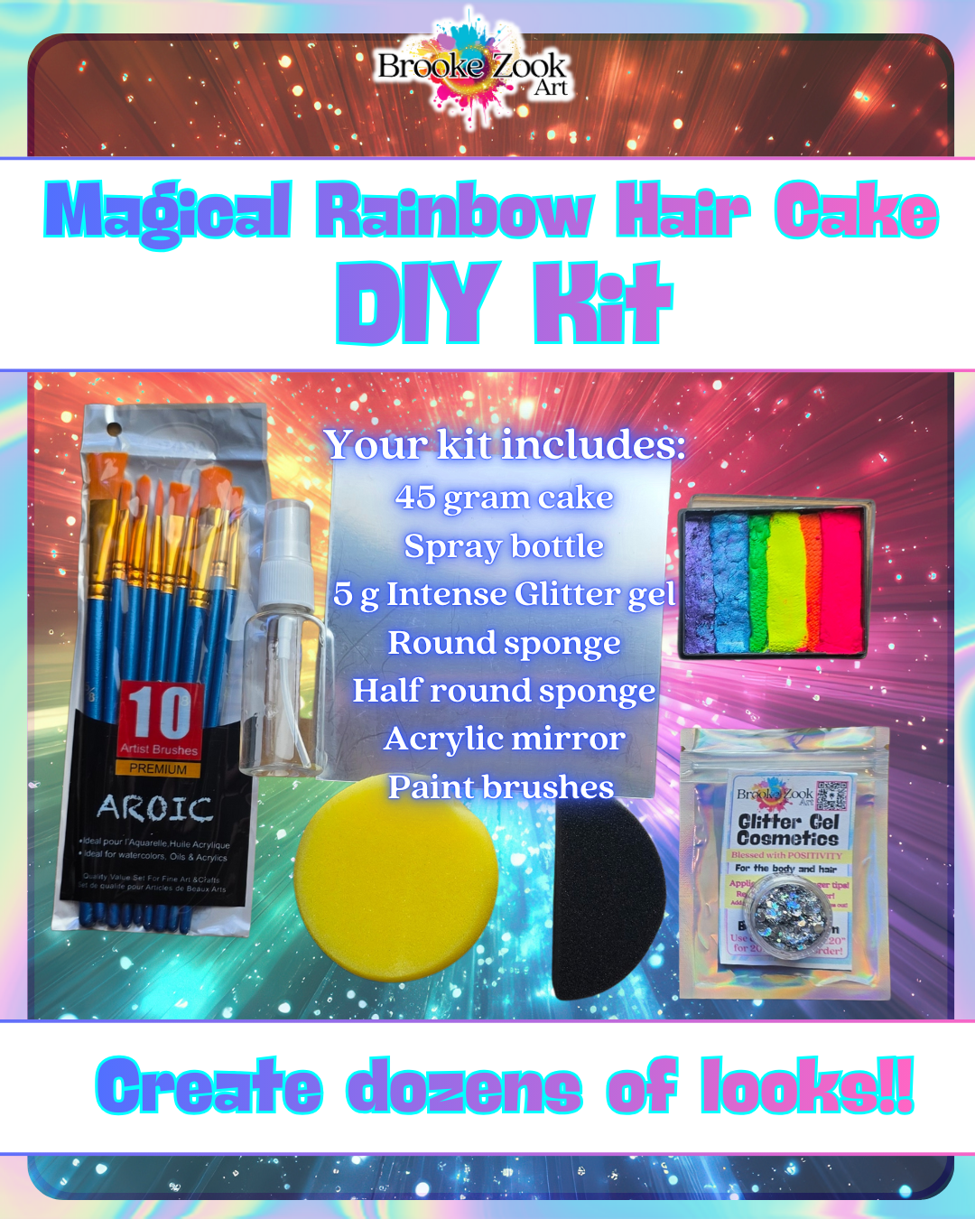 Magical Rainbow Hair Cake