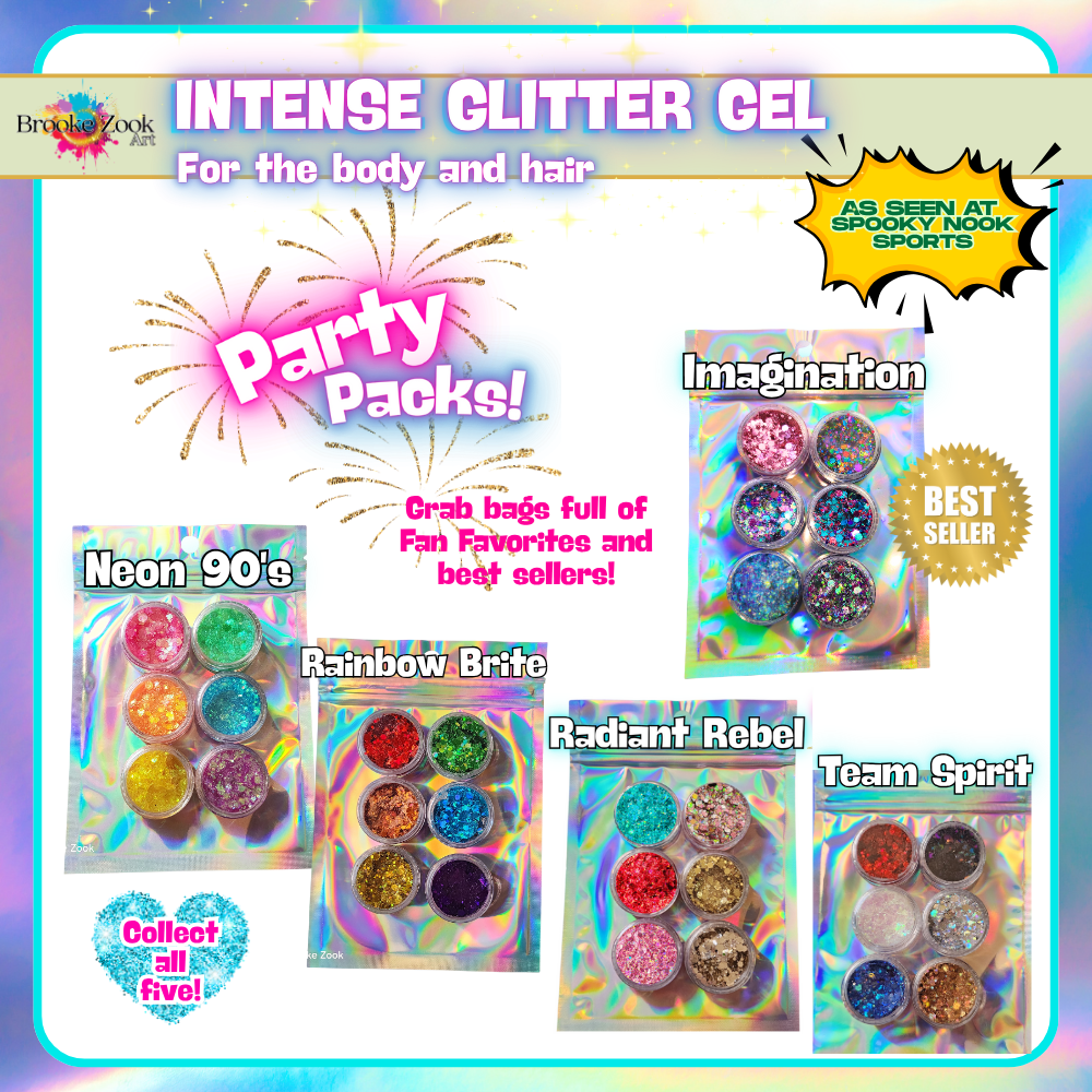 Intense Glitter Gel Party Pack (Set of 6)