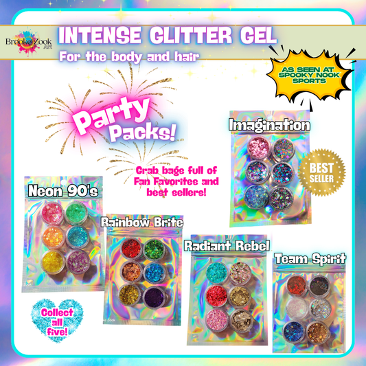 Intense Glitter Gel Party Pack (Set of 6)
