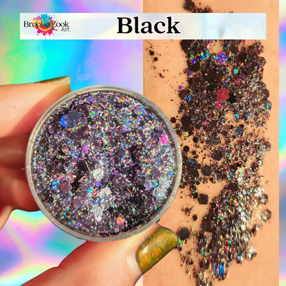 Black – Intense Glitter Gel