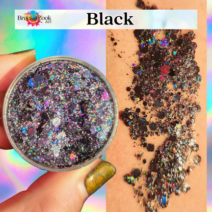 Intense Glitter Gel for the face and hair (Mom Glitter)