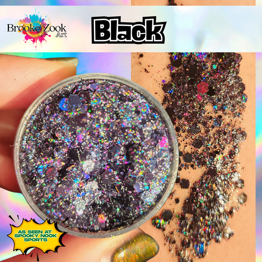 Black – Intense Glitter Gel