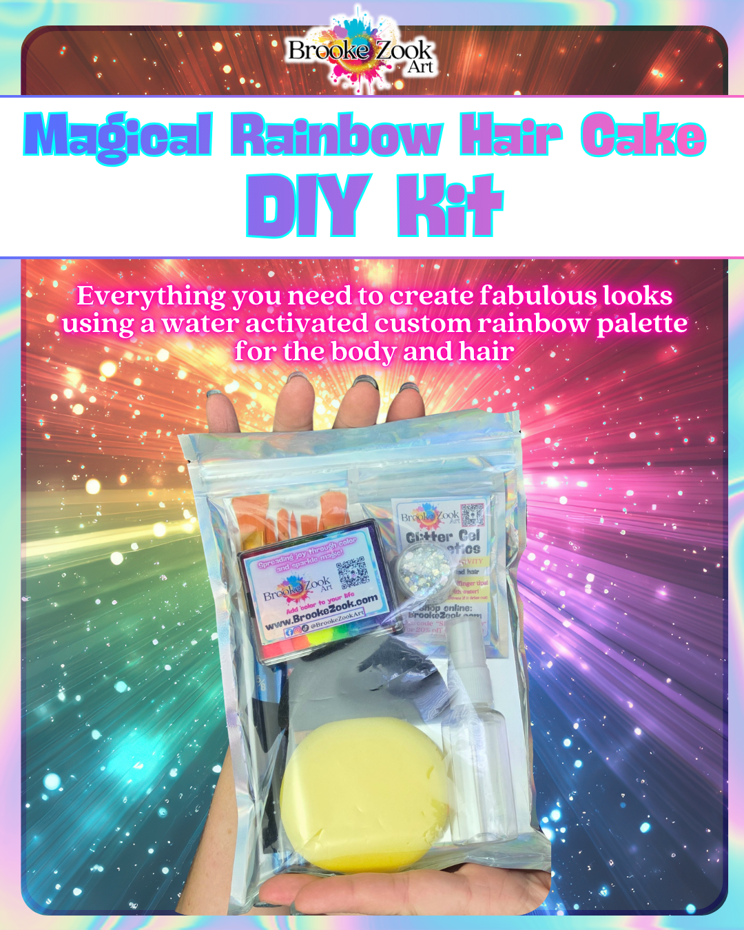 Magical Rainbow Hair Cake
