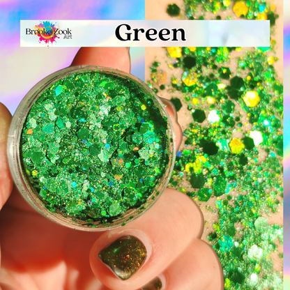 Intense Glitter Gel for the face and hair (Mom Glitter)
