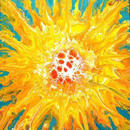 Radiant Zest - 4 Piece Original Painting Set