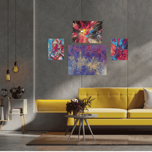Mystery in the Mess - 4 Piece Original Painting Set