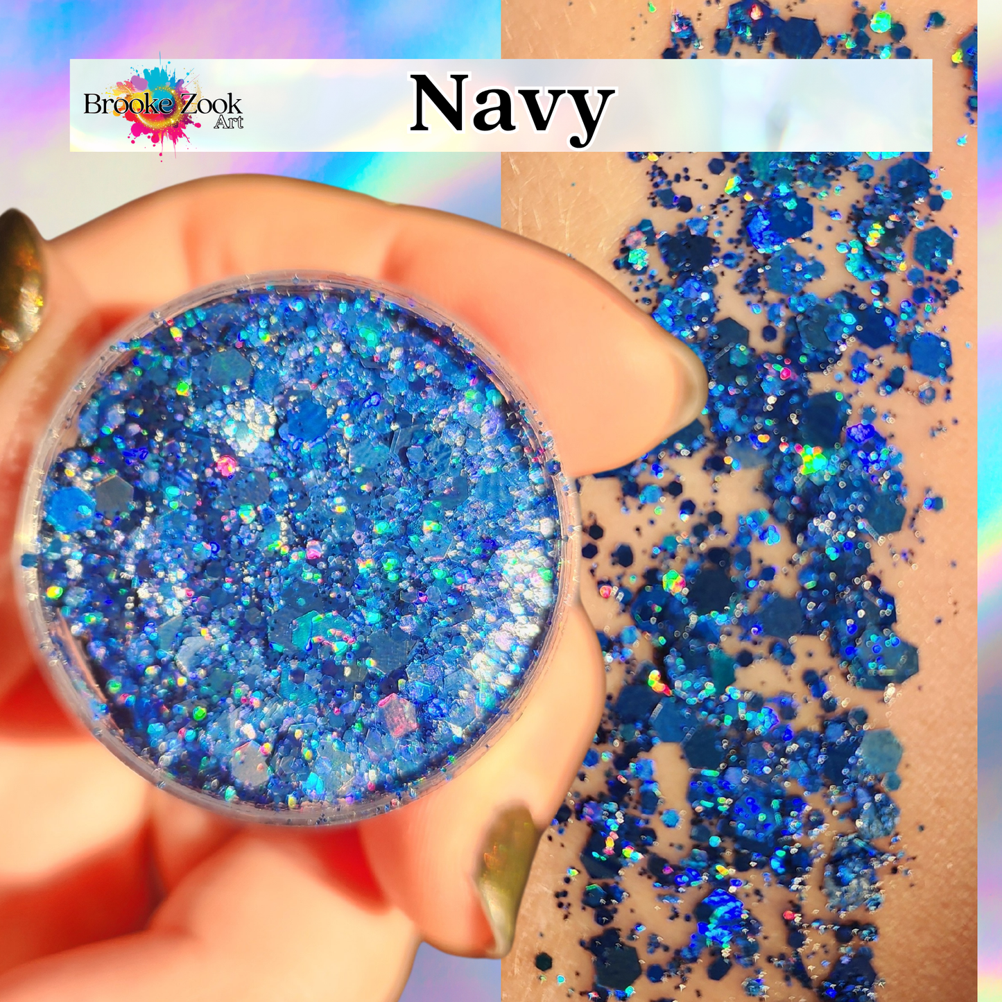 Navy – Intense Glitter Gel