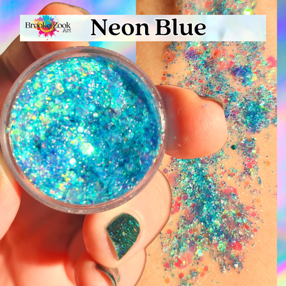 Intense Glitter Gel for the face and hair (Mom Glitter)