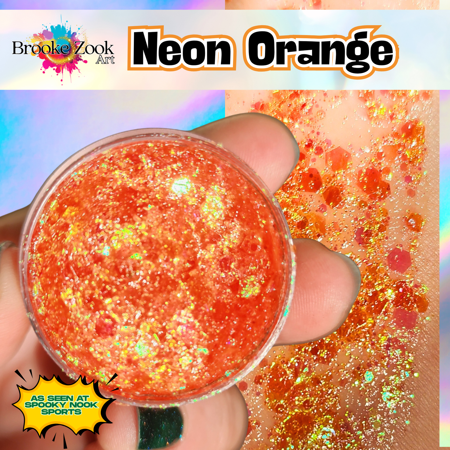 Neon Orange – Intense Glitter Gel