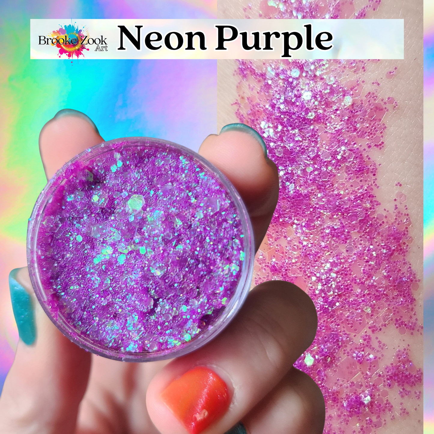 Neon Purple – Intense Glitter Gel