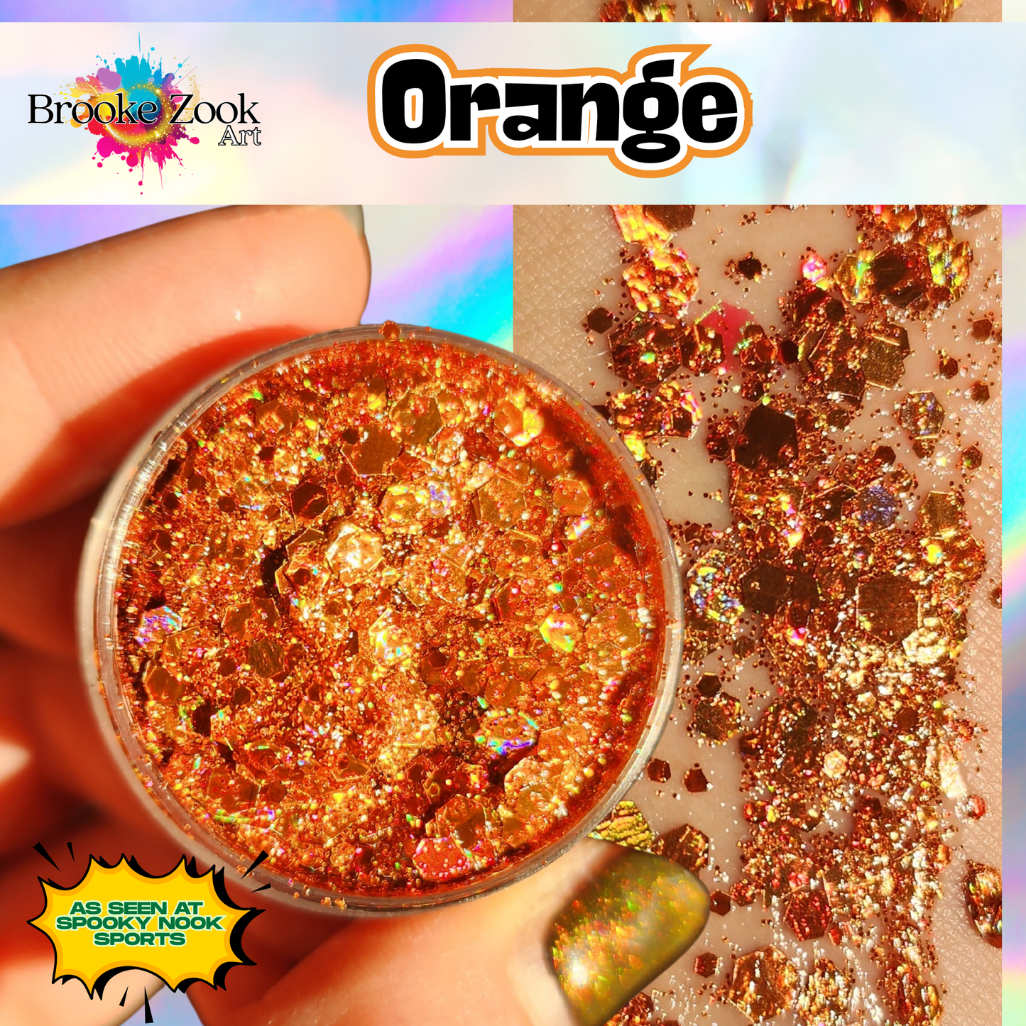 Orange – Intense Glitter Gel