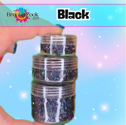 Black – Intense Glitter Gel