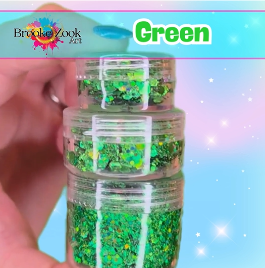 Green – Intense Glitter Gel