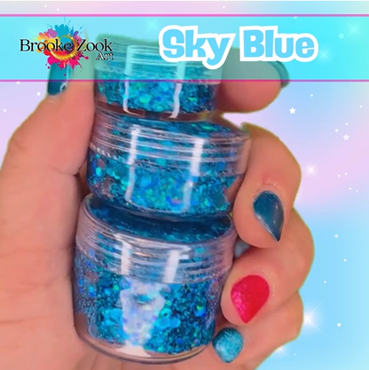 Sky Blue – Intense Glitter Gel