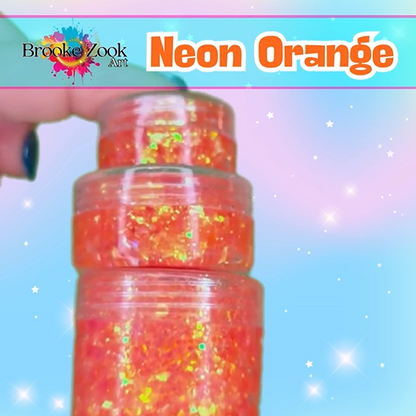 Neon Orange – Intense Glitter Gel