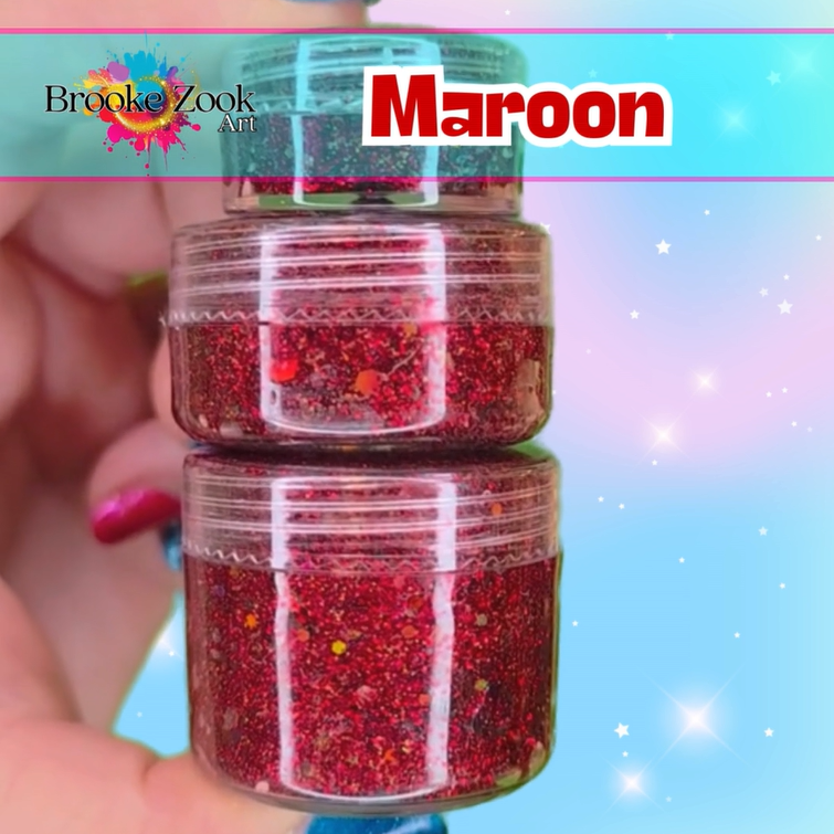 Maroon – Intense Glitter Gel
