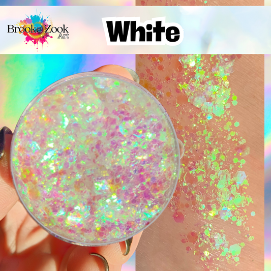 White – Intense Glitter Gel