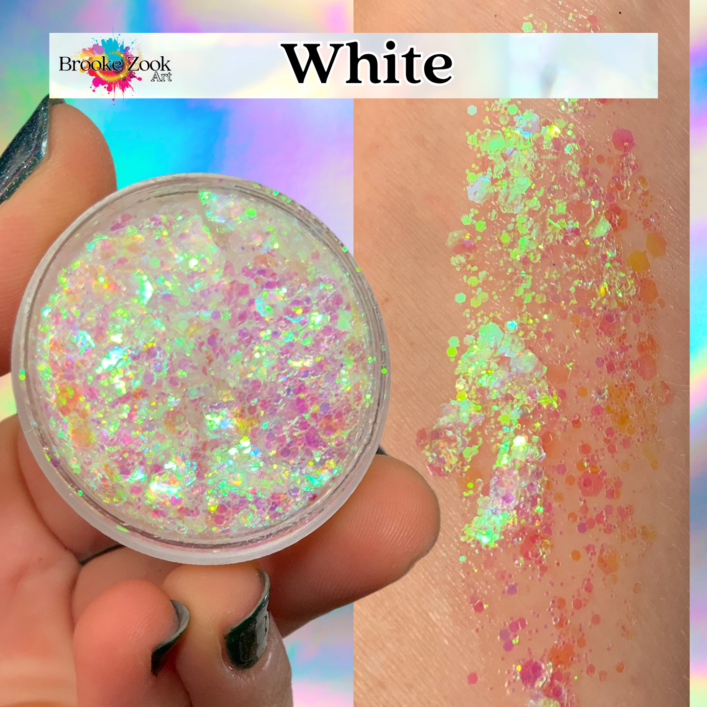 White – Intense Glitter Gel