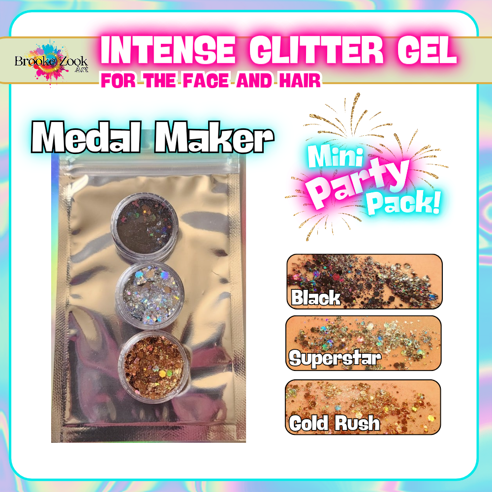 Black – Intense Glitter Gel
