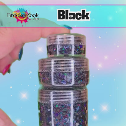 Black – Intense Glitter Gel