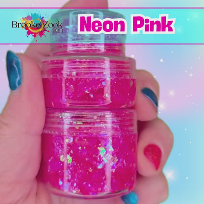 Neon Pink – Intense Glitter Gel