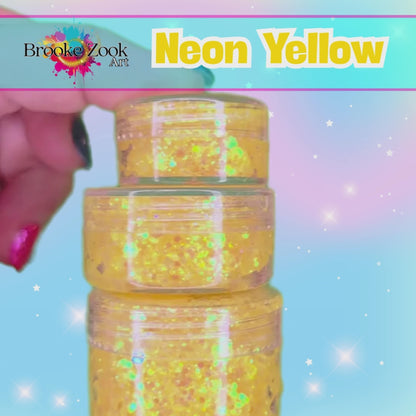 Neon Yellow – Intense Glitter Gel