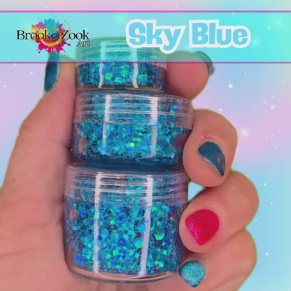Sky Blue – Intense Glitter Gel